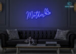 Mother Butterfly Neon Sign Dark-Blue