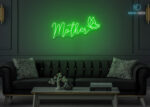 Mother Butterfly Neon Sign Green