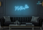 Mother Butterfly Neon Sign Ice-Blue