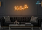 Mother Butterfly Neon Sign Orange