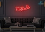 Mother Butterfly Neon Sign Red
