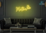 Mother Butterfly Neon Sign Yellow