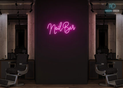 Nail Bar Neon Sign Hot-Pink