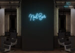 Nail Bar Neon Sign Ice-Blue