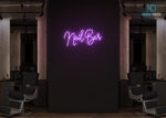 Nail Bar Neon Sign Purple
