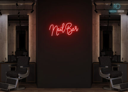 Nail Bar Neon Sign Red