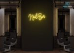 Nail Bar Neon Sign Yellow