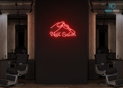 Nail Salon Neon Sign Red