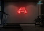Never Give Up Neon Sign Red