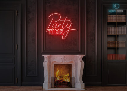 Party Time Neon Sign Red