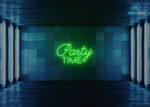 Party time LED Neon Sign Green