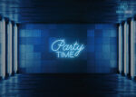Party time LED Neon Sign Ice-Blue