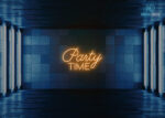 Party time LED Neon Sign Orange