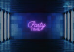 Party time LED Neon Sign Purple