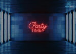 Party time LED Neon Sign Red