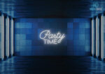 Party time LED Neon Sign White