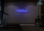 Relax Gym Neon Sign Dark-Blue