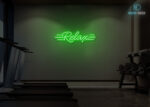 Relax Gym Neon Sign Green