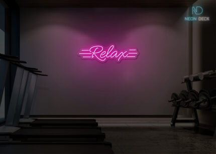 Relax Gym Neon Sign Hot-Pink