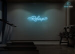 Relax Gym Neon Sign Ice-Blue