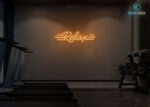 Relax Gym Neon Sign Orange