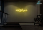 Relax Gym Neon Sign Yellow
