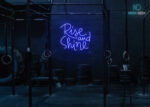 Rise and Shine Neon Sign Dark-Blue