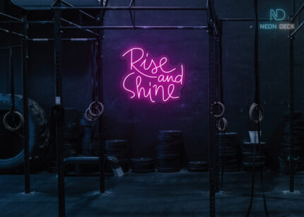 Rise and Shine Neon Sign Hot-Pink