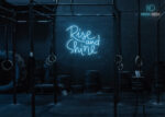 Rise and Shine Neon Sign Ice-Blue