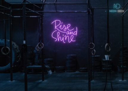Rise and Shine Neon Sign Purple