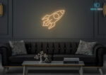 Rocket Neon Sign Warm-White