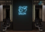 Salon Design Neon Sign Ice-Blue