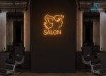 Salon Design Neon Sign Orange