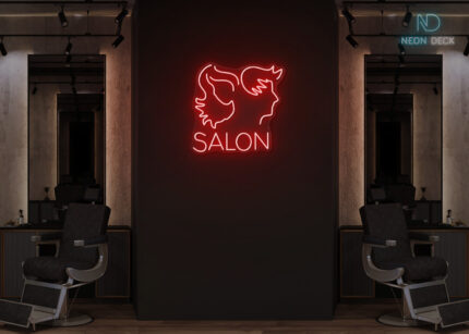 Salon Design Neon Sign Red