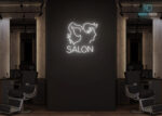 Salon Design Neon Sign White