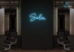 Salon Neon Sign Ice-Blue