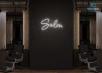 Salon Neon Sign White