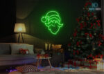 Santa Claus Design neon Sign Green