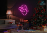 Santa Claus Design neon Sign Hot-Pink