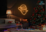 Santa Claus Design neon Sign Orange
