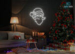 Santa Claus Design neon Sign White