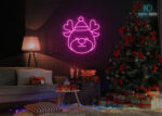 Santa Claus Neon Sign Hot-Pink