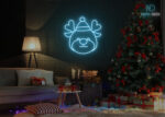 Santa Claus Neon Sign Ice-Blue