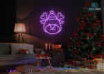 Santa Claus Neon Sign Purple