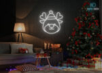 Santa Claus Neon Sign White