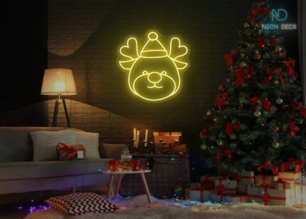 Santa Claus Neon Sign Yellow
