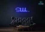 Shhh... Neon Sign Dark-Blue
