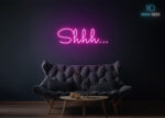 Shhh... Neon Sign Hot-Pink