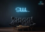 Shhh... Neon Sign Ice-Blue