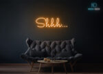 Shhh... Neon Sign Orange